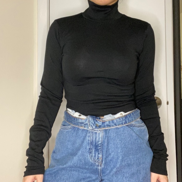 Zara Cropped Turtleneck Set of 2 Gray Black - Picture 4 of 5